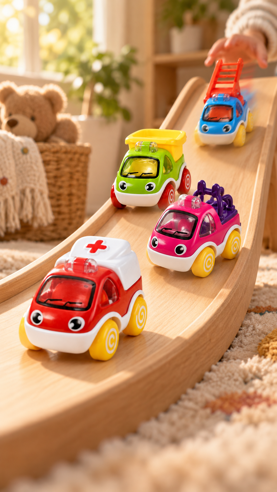 Lot de 4 mini véhicules